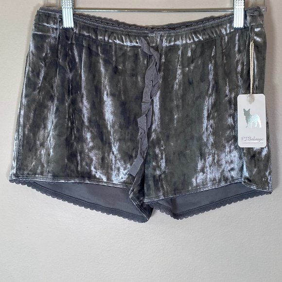 NWT PJ Salvage Crushed Velvet Pajama Shorts - Picture 1 of 5